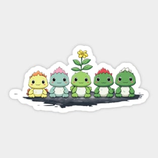 5 Cute Godzilla happy mood hold a clover in St Patricks day Sticker